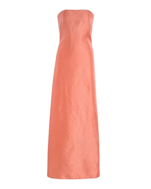 Staud Pink Tullio Silk Gown
