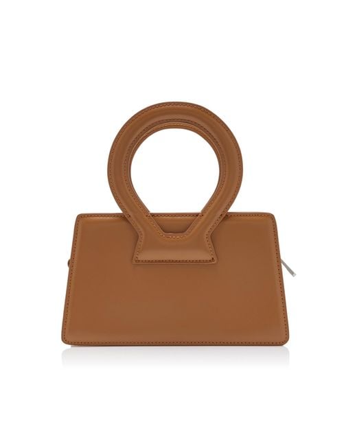LUAR Brown Small Ana Leather Top Handle Bag