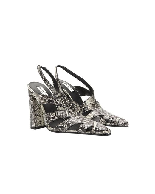 Alaïa Multicolor Snake-Effect Leather Slingback Pumps