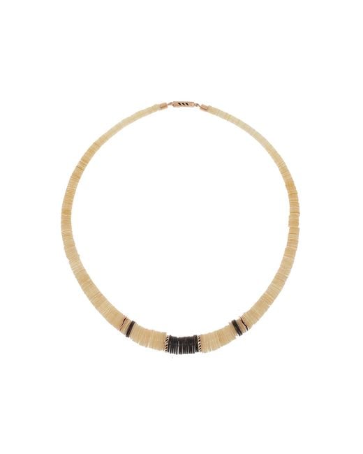 Dezso by Sara Beltran White 14k Gold Mother Of Pearl Puka Shell Necklace
