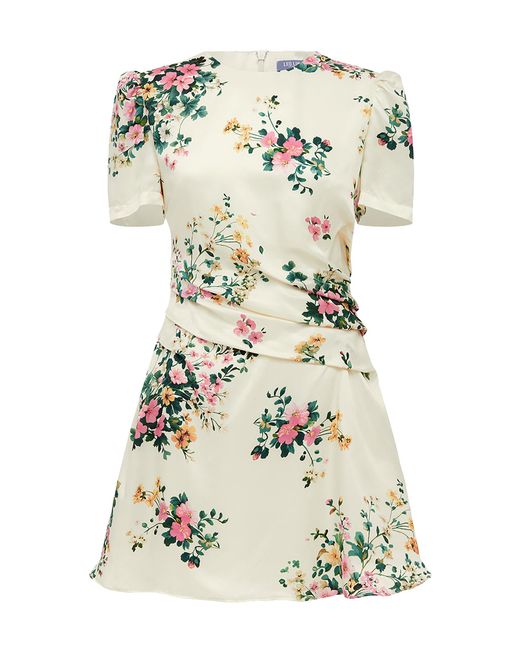 LEO LIN White Elyse Short Sleeve Mini Dress