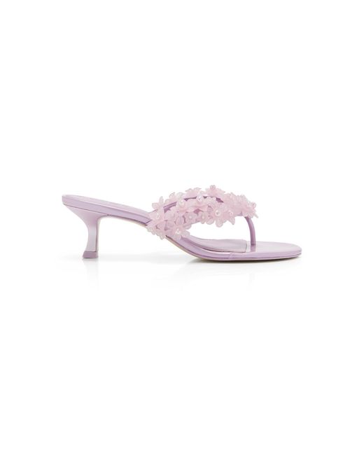 Cult Gaia Pink Avery Floral Sandals