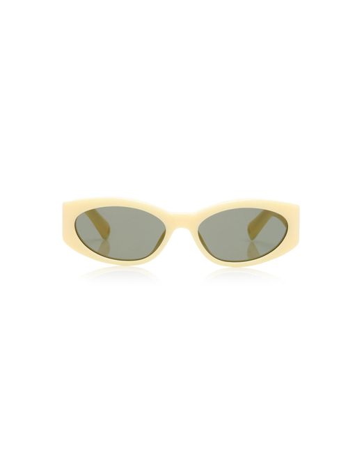 Jacquemus Yellow Ovalo Cat-eye Acetate Sunglasses