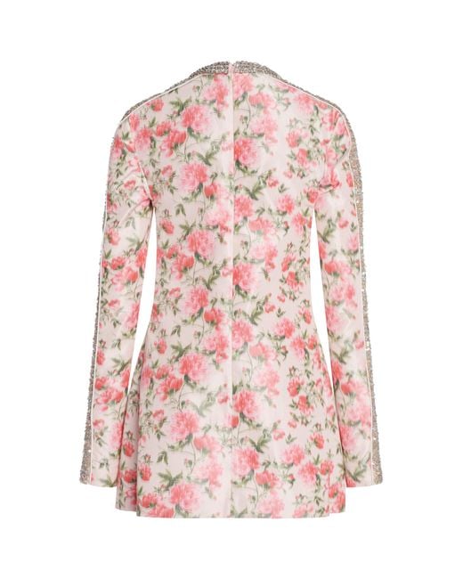 Giambattista Valli Pink Embellished Taffeta Mini Dress