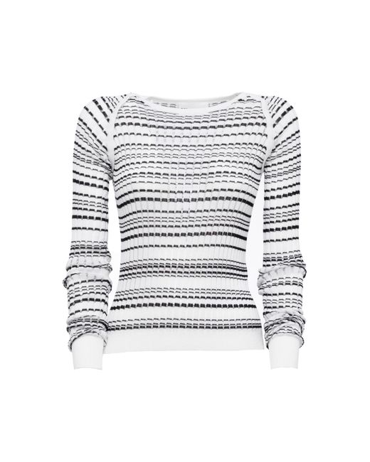DES_PHEMMES White Ribbed Knit Shirt