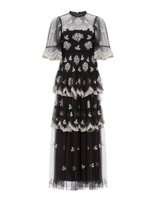 Needle & Thread Black Amber Petal Gown