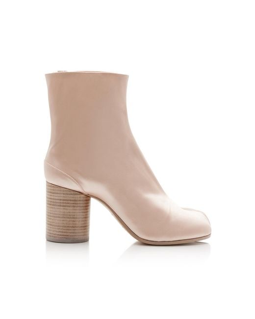 Maison Margiela Natural Tabi Satin Ankle Boots