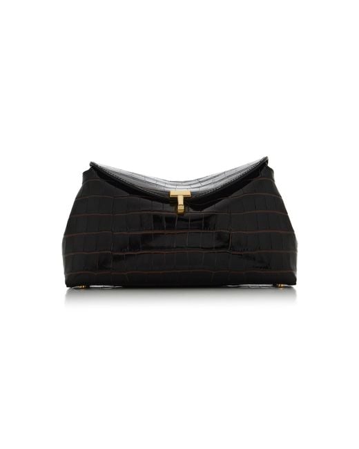 Totême  Black T-Lock Clutch