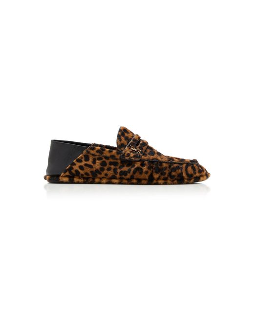 Saint Laurent Brown Le Loafer Foldable Moccasins