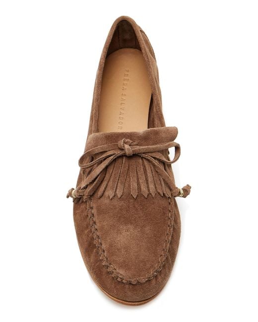 Frēda Salvador Brown Celeste Suede Loafers