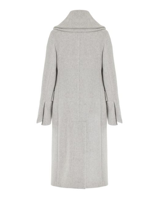 Proenza Schouler Gray Brushed Wool-blend Coat
