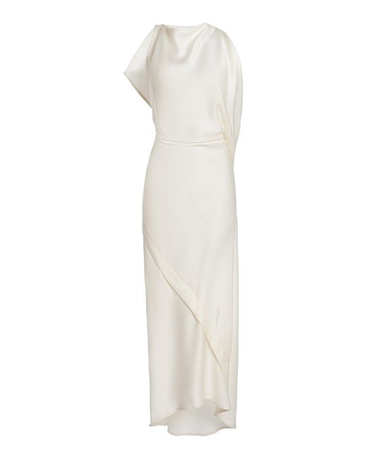 Victoria Beckham White Kyra Layered Midi Dress