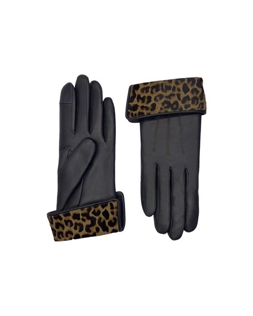 Agnelle Black Fanny Leather Gloves