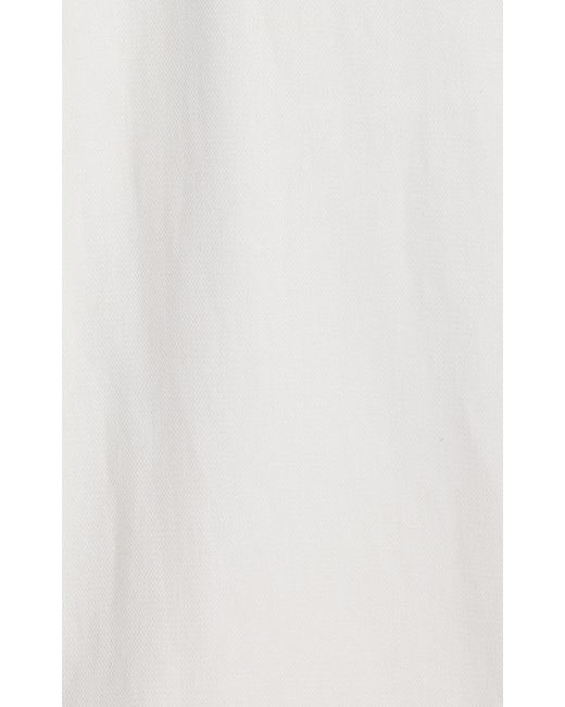 Gabriela Hearst White Iona Puff-sleeve Linen Trench Coat