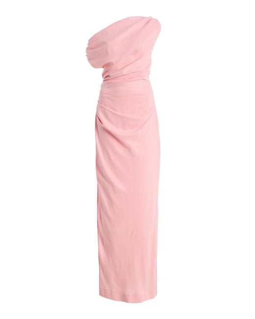 Third Form Pink Athena Off-The-Shoulder Maxi Dress