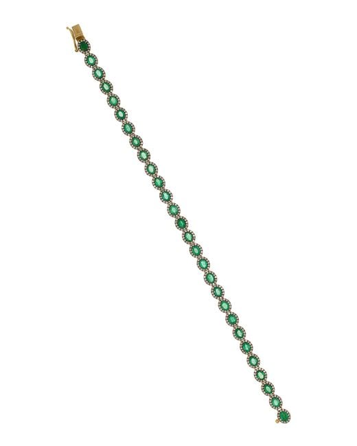 Amrapali Green Mini Rajasthan 18k Yellow Gold Emerald Bracelet