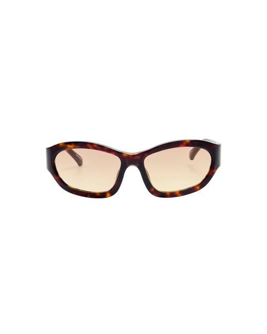 Dries Van Noten Natural Square-Framed Acetate Sunglasses