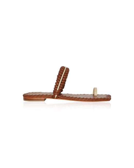 Johanna Ortiz Brown Exotic Sanctuary Sandals