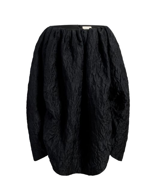 Khaite Black Polma Cloque Jacquard Midi Skirt
