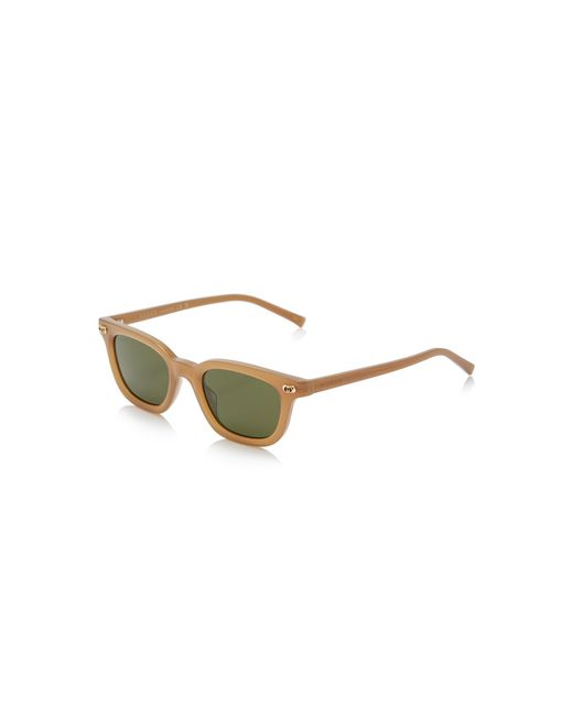 Gucci Brown Rectangle-Frame Acetate Sunglasses