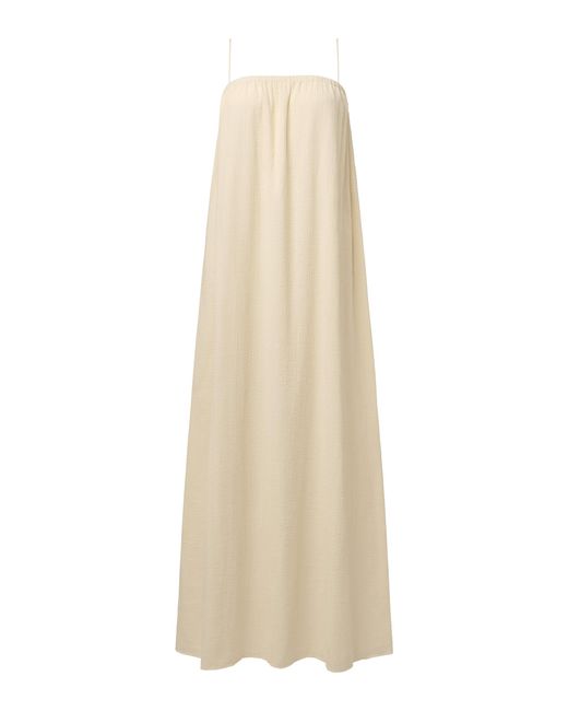 Onia Natural Crinkle Gauze Maxi Dress