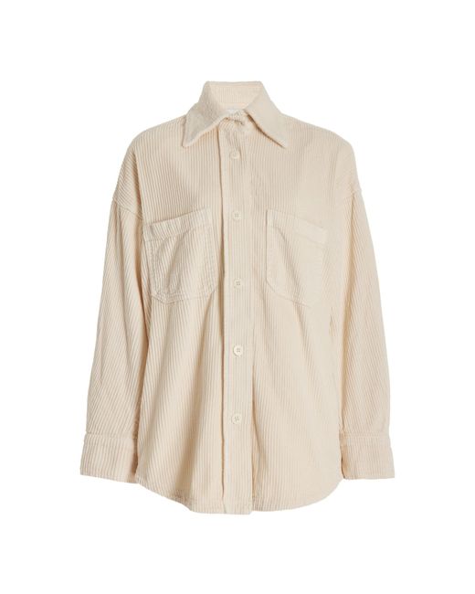 Les Tien Natural Zoe Oversized Cotton-corduroy Shirt