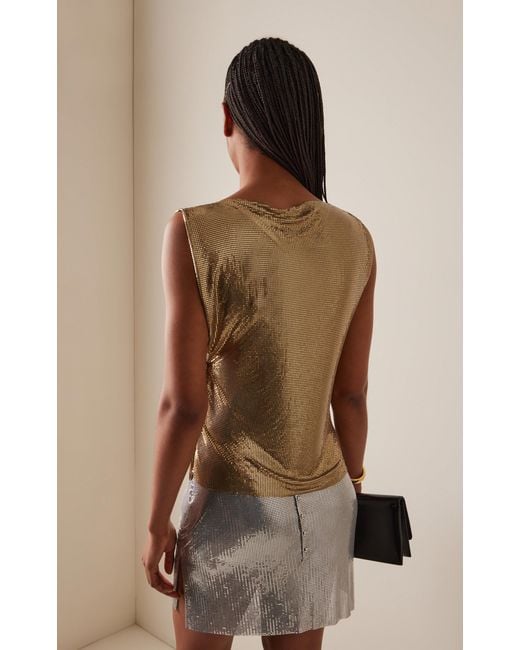 Versace Metallic La Vacanza Metal Mesh Top