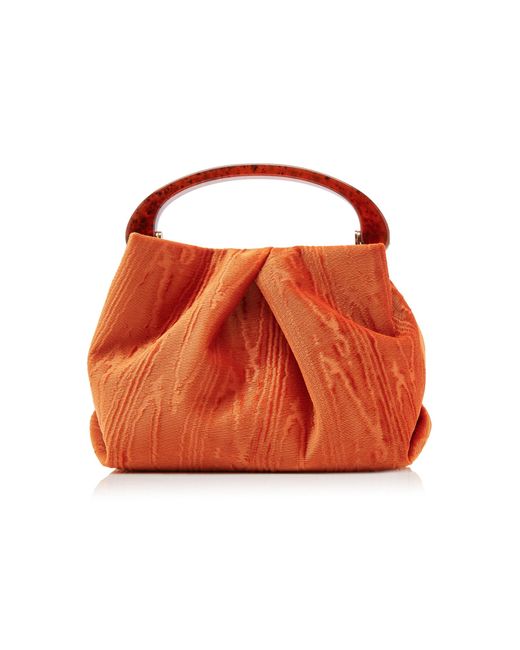 Dries Van Noten Orange Moiré Clutch