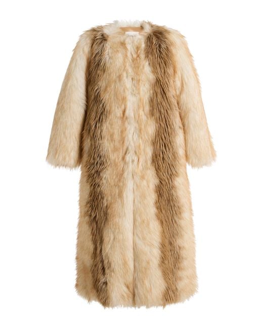 Apparis Natural Solange Fox Maxi Coat