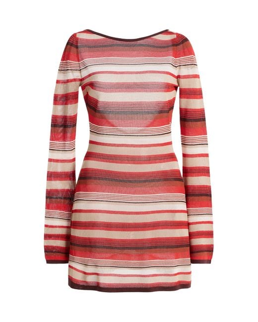 Sir Red Exclusive Coastline Striped Mini Dress
