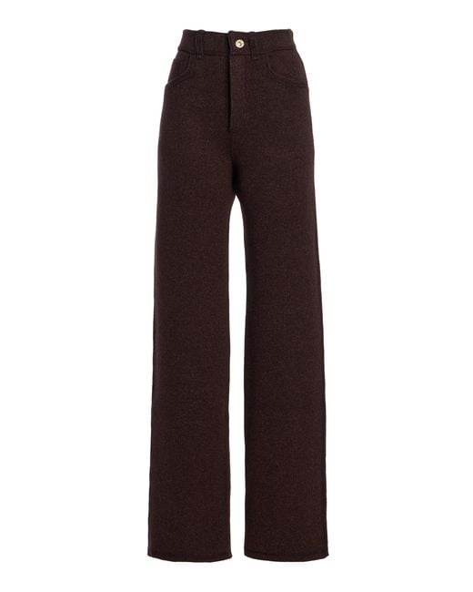 Barrie Brown Cashmere-Denim Flared Pants