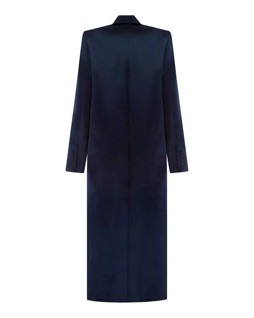Alex Perry Blue Oversized Duchess Satin Coat