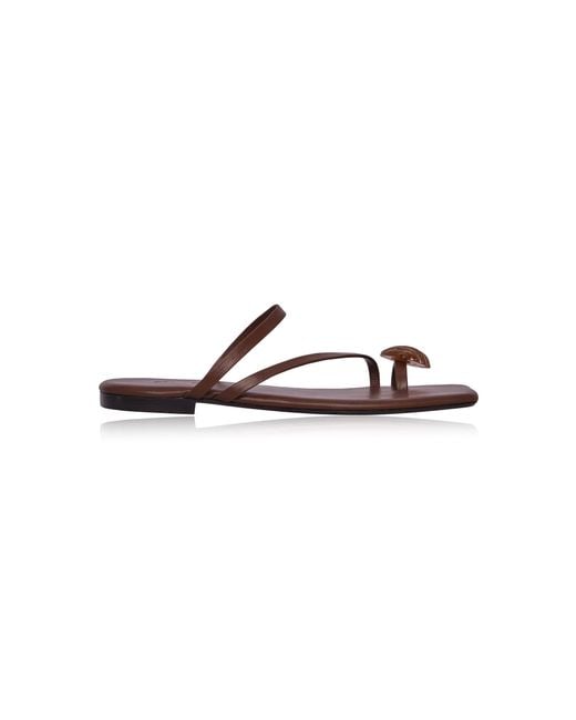 Johanna Ortiz Brown Camino De Las Almas Leather Sandals
