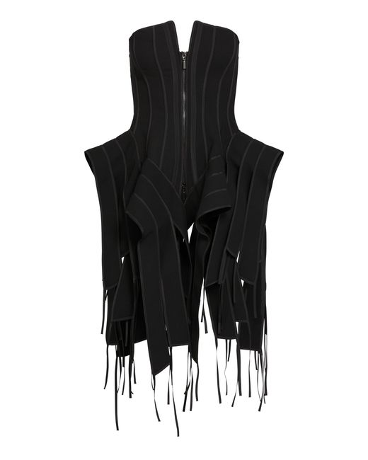 Maticevski Black Fritillary Fringe Bodice