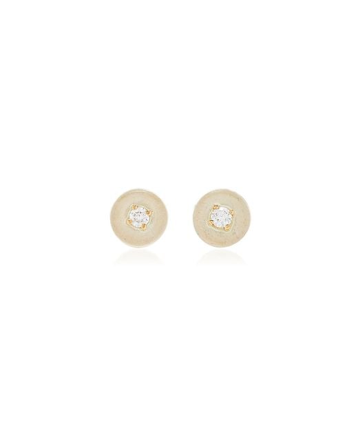 Fernando Jorge Blue Orbit Small 18k Yellow Gold Diamond, Aquamarine Earrings