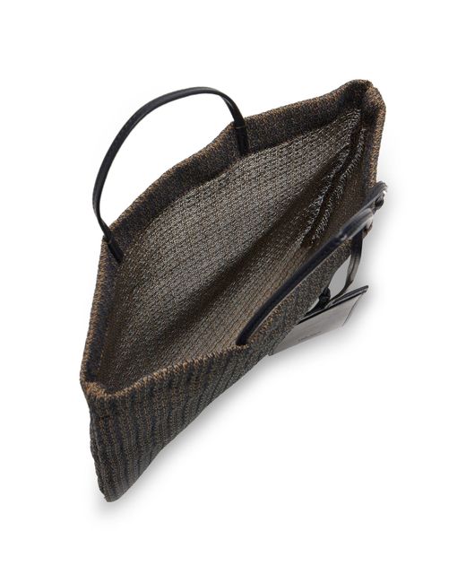 The Row Black Barn Woven Mini Tote Bag