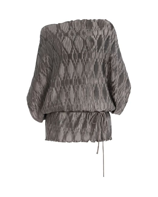By Malene Birger Gray Exclusive Cos Crinkled Satin Top