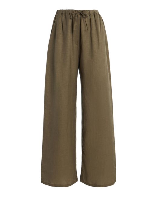 Leset Green Daniel Cotton Drawstring Pocket Pants