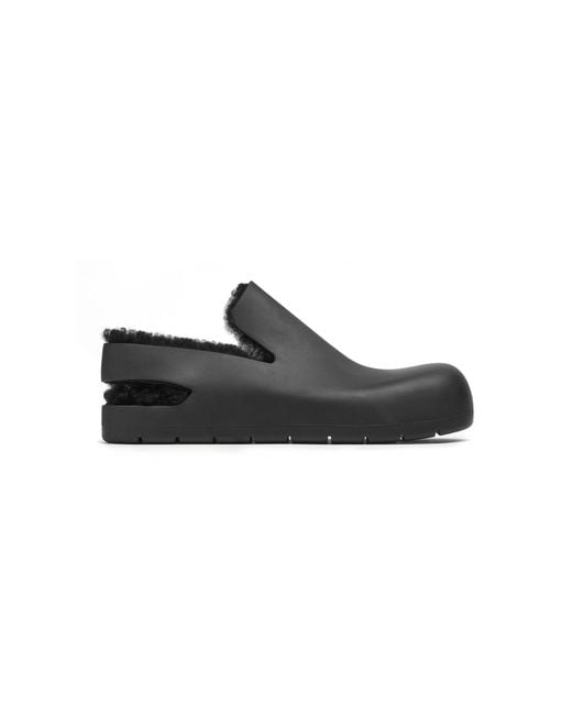 Bottega Veneta Black Puddle Shearling-lined Mules