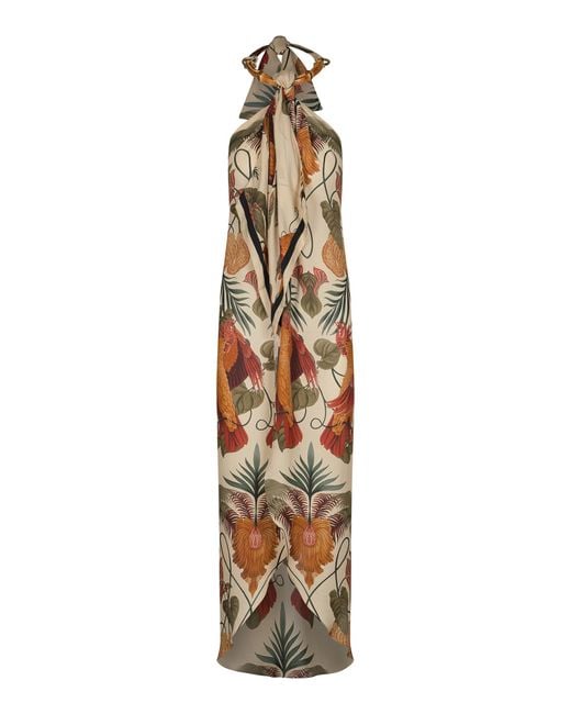 Johanna Ortiz Metallic Wild Botanica Printed Silk-Blend Top