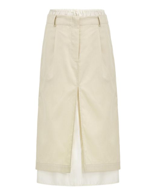 Source Unknown Red Lori Double-Layer Slip Maxi Skirt