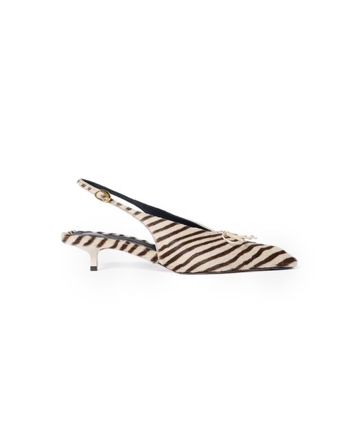 Jacquemus Multicolor The Cubisto Zebra Pony Hair Slingback Pumps