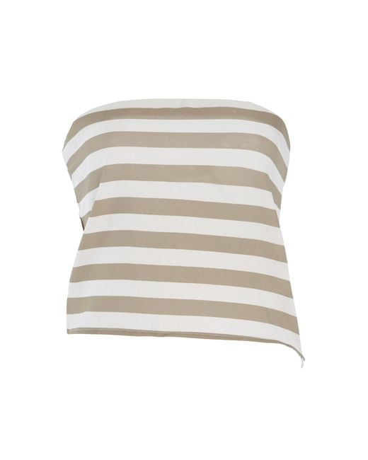 Anemos White Ritts Strapless Top