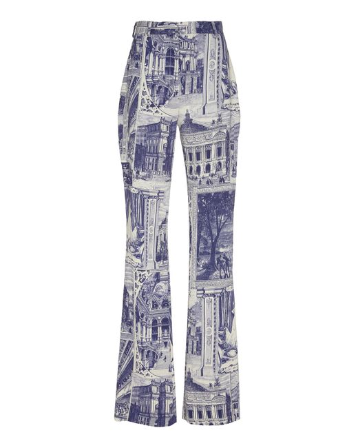 Acne Blue Phine Linen-blend Slim-leg Pants