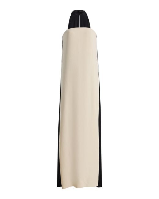 Valentino Garavani Natural Two-Tone Silk-Cady Gown