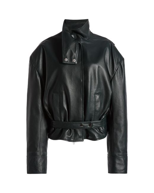 Christopher Esber Black Eddie Leather Jacket