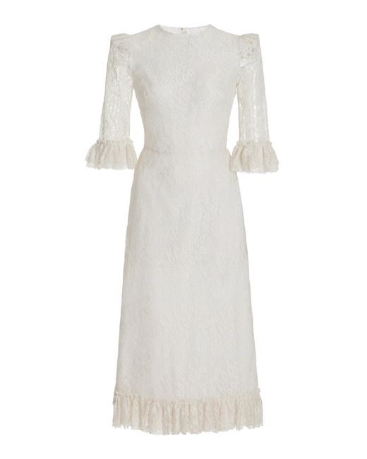 The Vampire's Wife White The Falconetti Lace Midi Dress