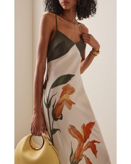 Sir White Constance V Neck Slip Dress