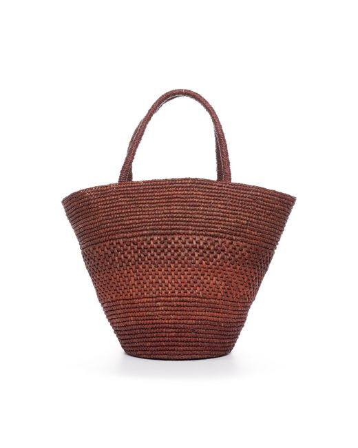 The Row Red Emilie Raffia Tote Bag