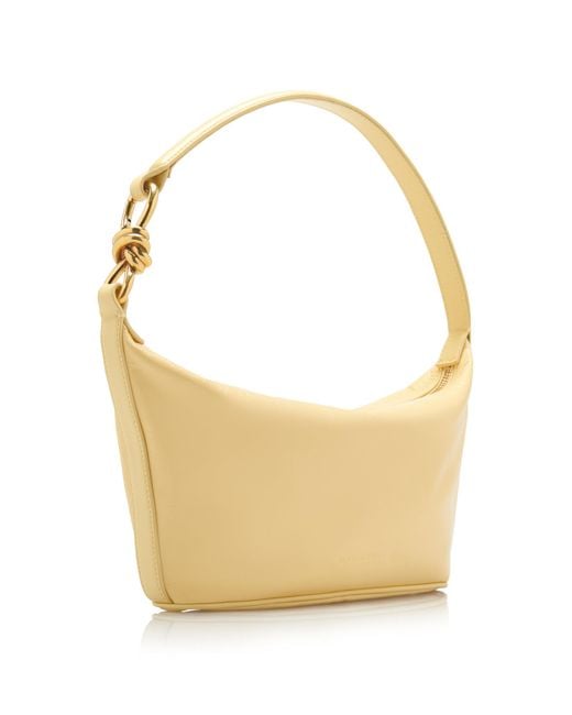 Bottega Veneta Yellow Knot Baguette Leather Shoulder Bag